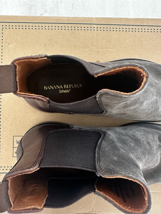 Banana Republic Men\'s Chukka Chelsea Boots in Brown Suede and Leather